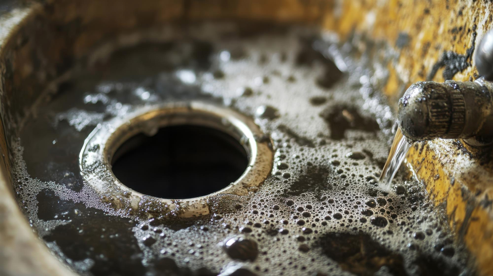 Heavy grease accumulation