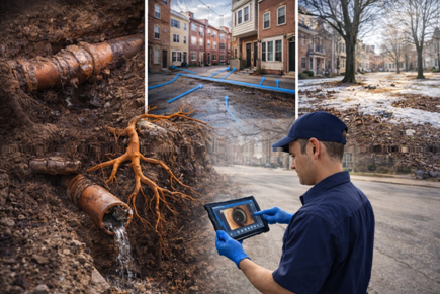 Tree-lined neighborhoods with higher root intrusion risk